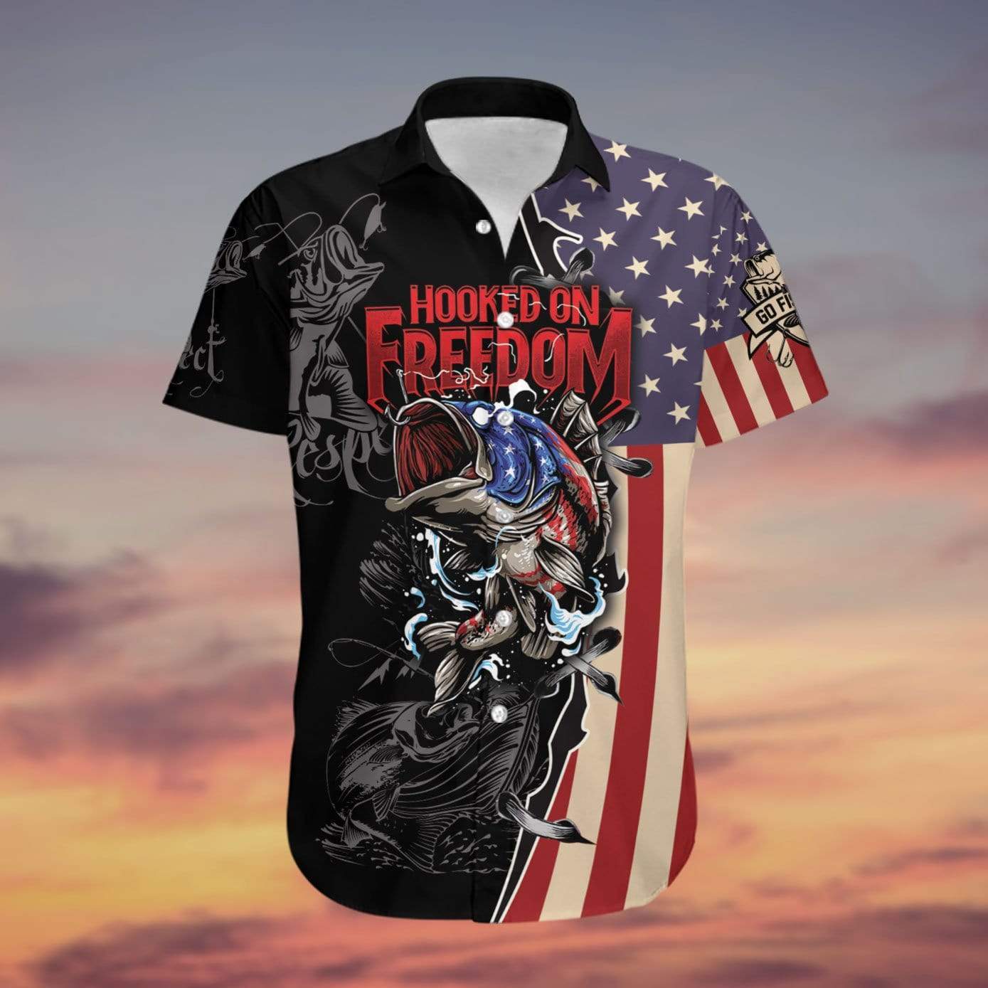 Hooked On Freedom Fishing Hawaiian Shirt Ha56807