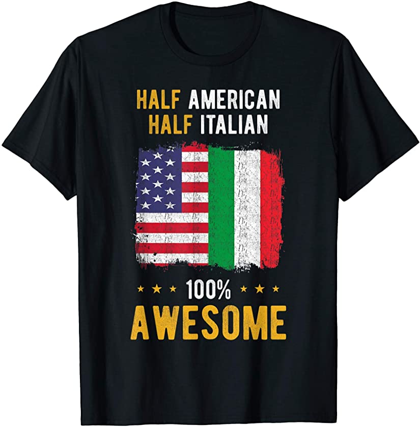 America Italy Flag – Half American Half Puerto Rican T-Shirt