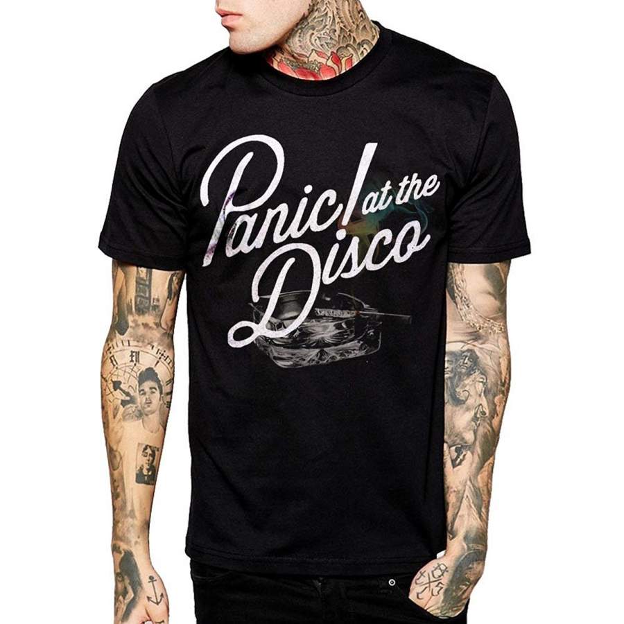 Personalized T-Shirt Panic At The Disco Nicotine Men Black Cotton T Shirt