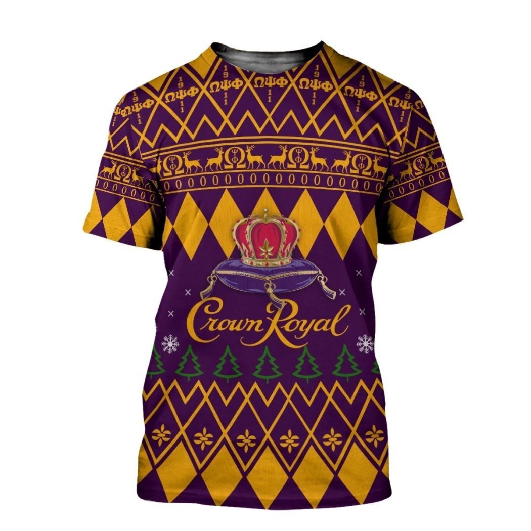 Fraternity Tshirt – Lux Omega Psi Phi Crown Royal Christmas Tshirt