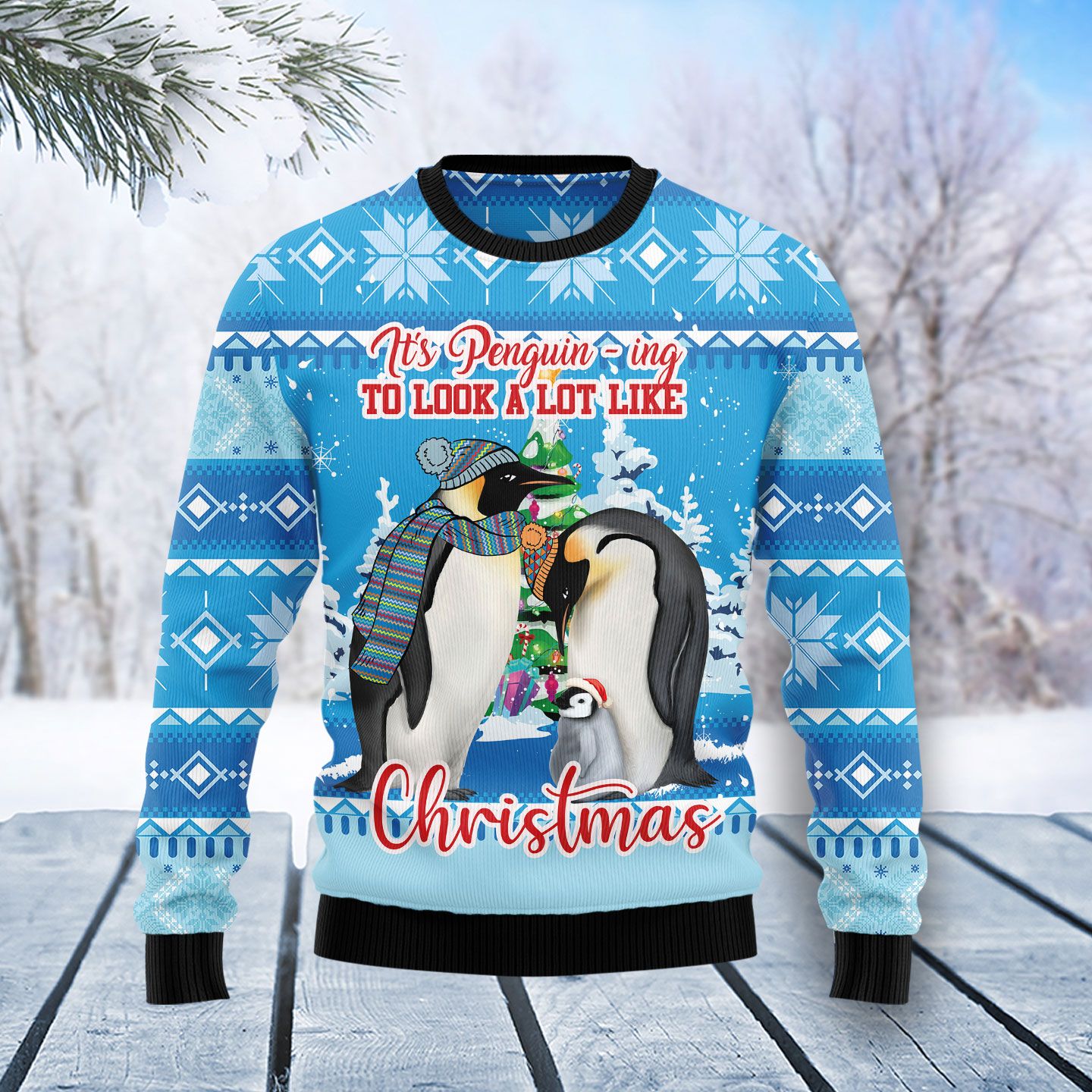 Penguin Family T2411 Ugly Christmas Sweater