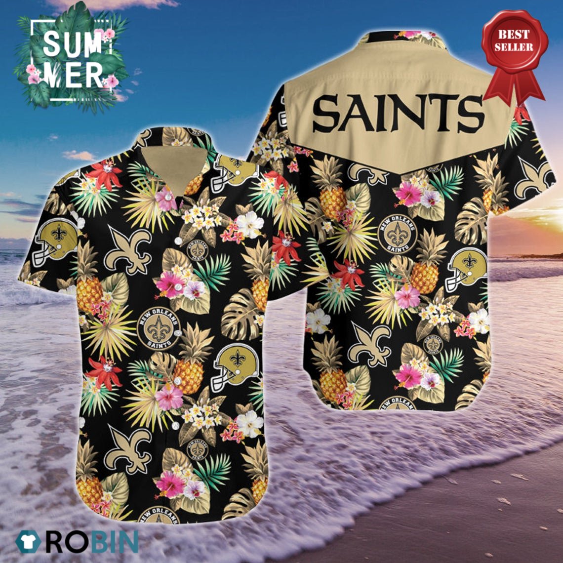 New Orleans Saints Aloha Shirt