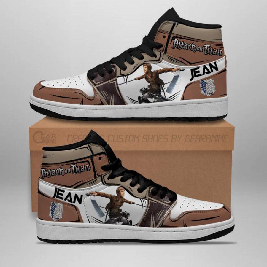 Jean Kirstein Shoes High Top Attack On Titan Anime Sneakers