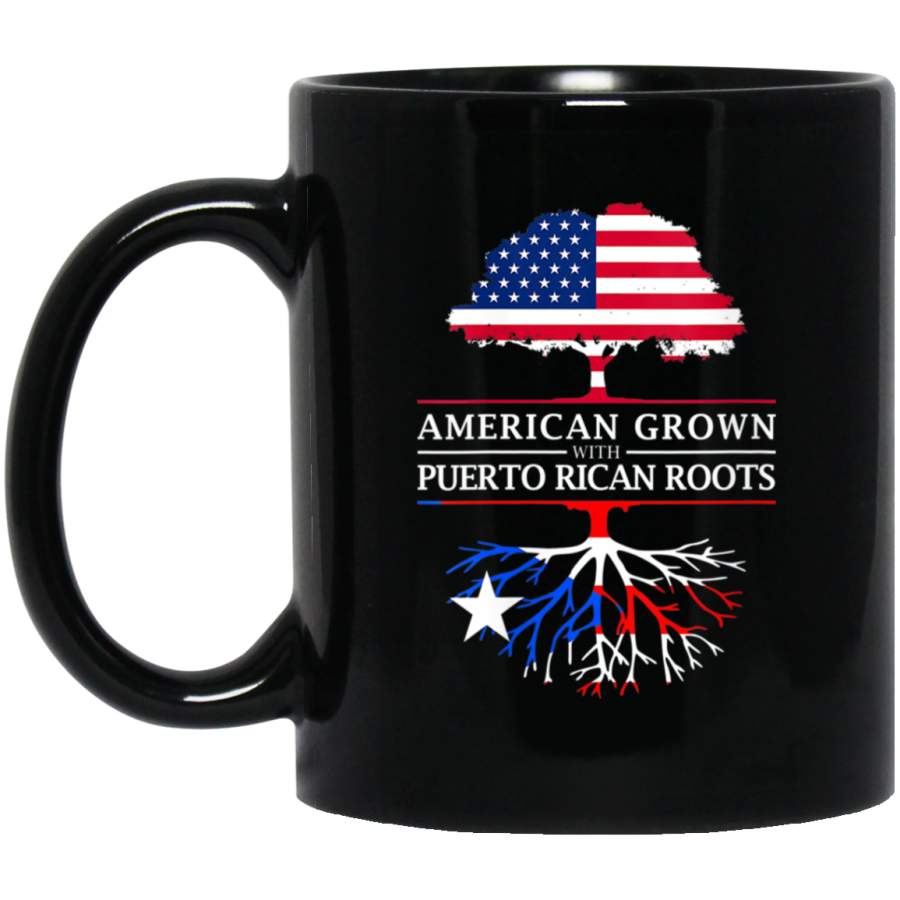 Womens American Grown with Puerto Rican Roots – Puerto Rico Black Mugs