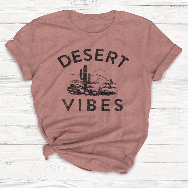 Crushtee Desert Vibes Shirt, Ladies Unisex Crewneck Shirt, Desert Shirt, Nature, Outdoors, Cute Tshirt, Vintage, Retro, Gift Long Sleeve Hoodie