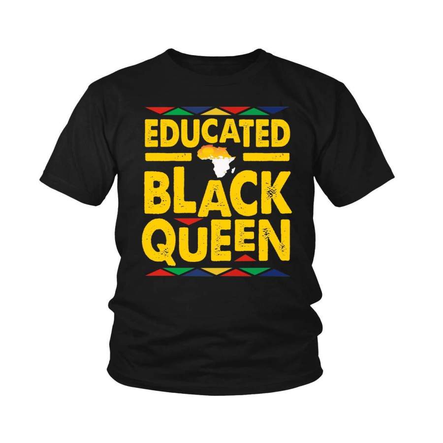 So Many Pets Educated Black Queen Dashiki Tshirt African Gift Pride Shirt