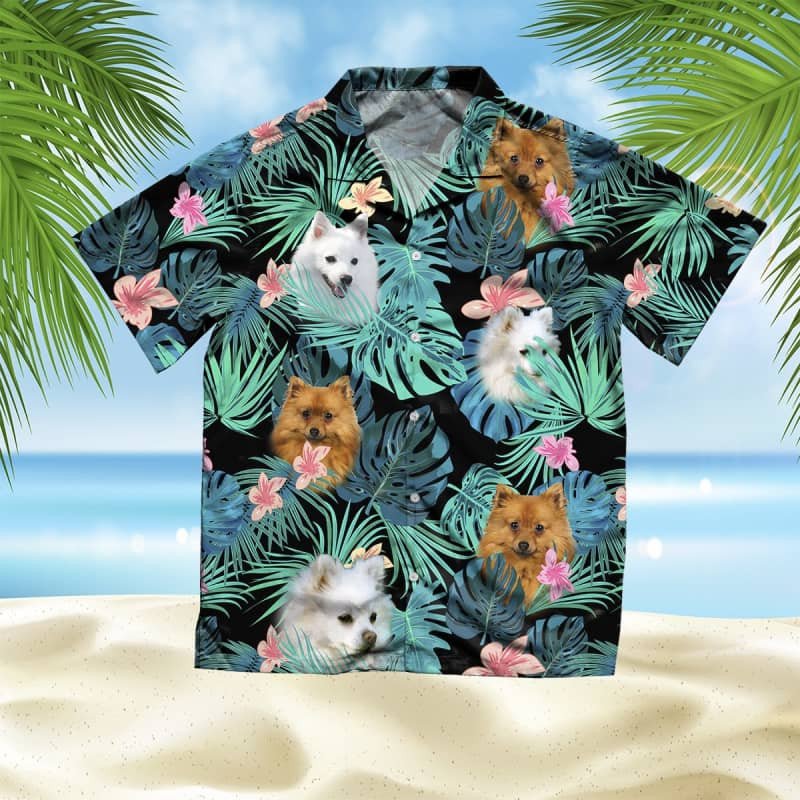 Felacia German Spitz Summer Leaves Hawaii Shirt Ha36979