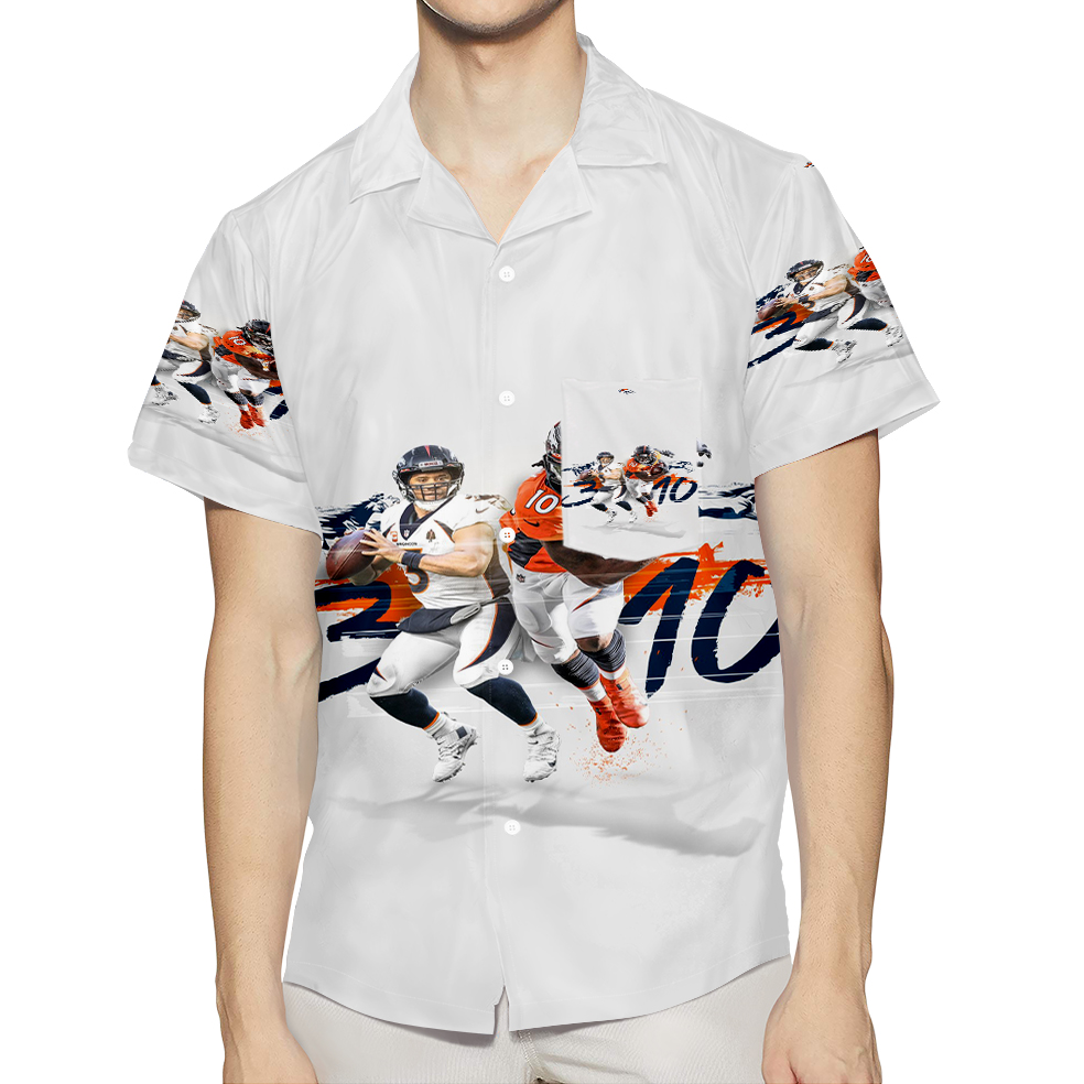 Denver Broncos Dangeruss Wilson X Jerry Jeudy 3D All Over Print Summer Beach Hawaiian Shirt With Pocket