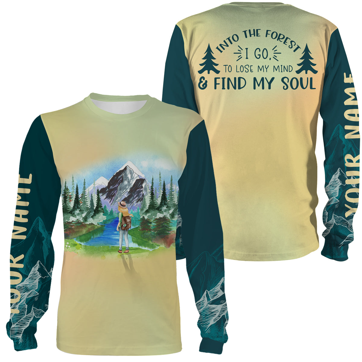 Girl Into The Forest Find My Soul Camping, Girl Camping Hiking Outdoor T-shirt, Long sleeves, Sweatshirt, Hoodie Chipteeamz – TNN 122