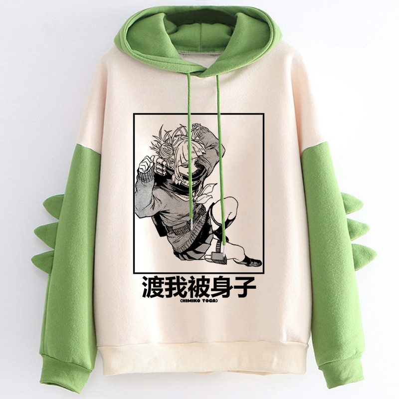 Anime Himiko Toga Hoodie Women Boku No Hero Academia Hooded Unisex My Hero Academia Casual Pullover Sweatshirts Tops Female 90s alx