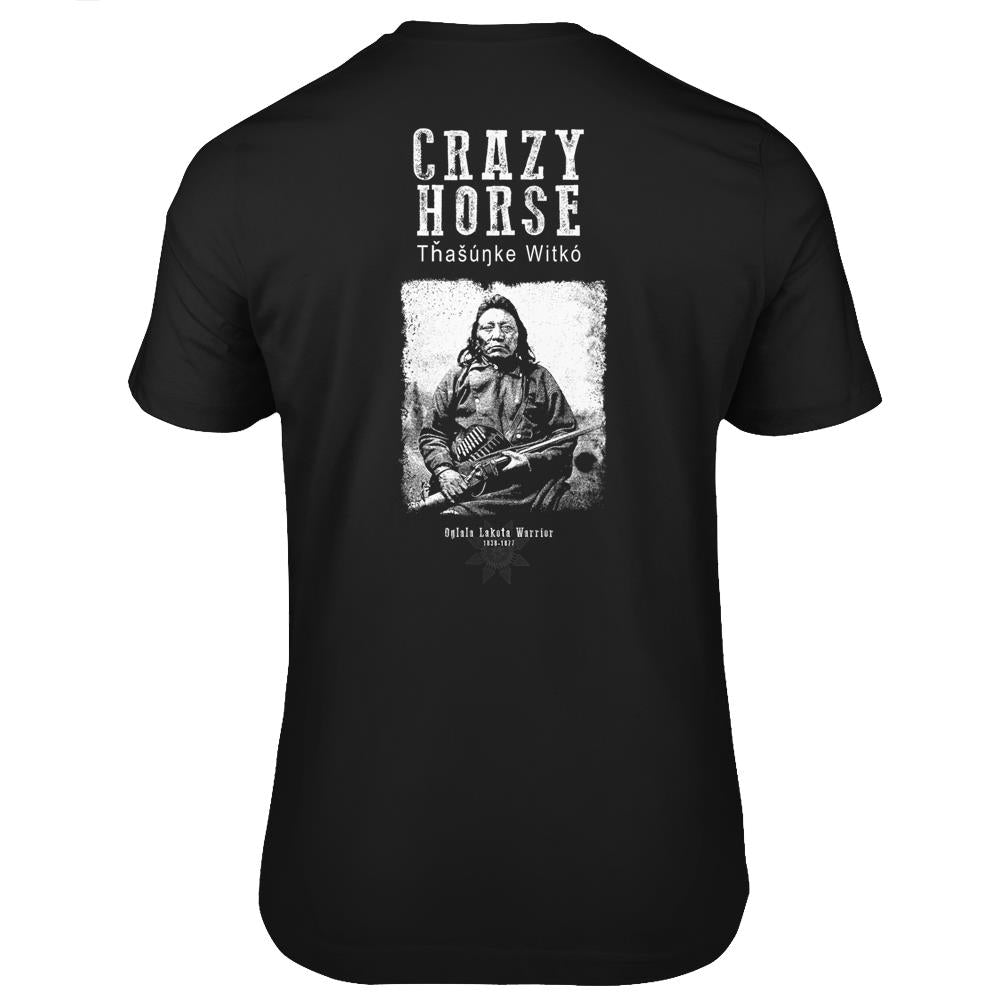 Crazy Horse Lakota Chief Warrior Sioux American Indian T Shirts Print On Back