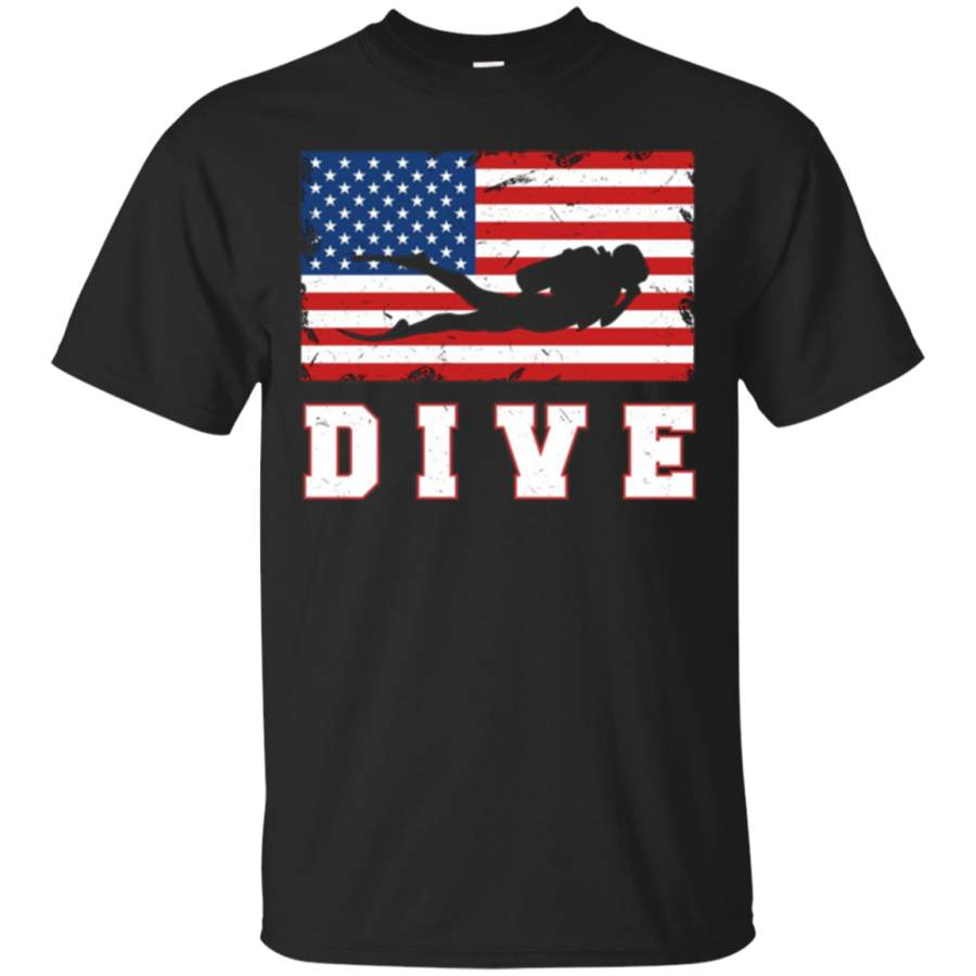 AGR American Flag Scuba Diver Shirt 4th of July