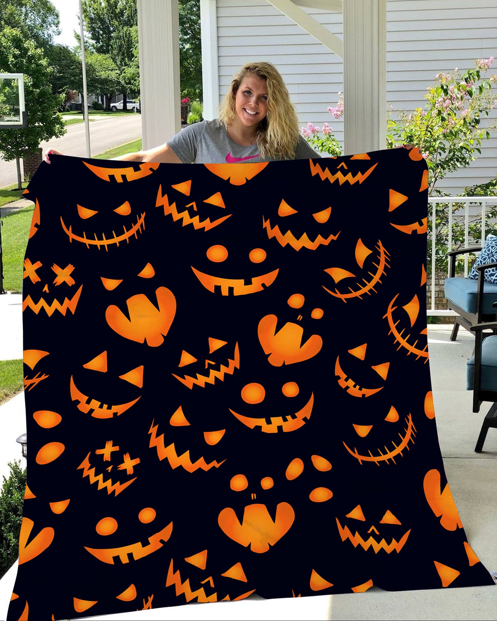 Ghost Halloween Gift Fleece Blanket – Quilt Blanket