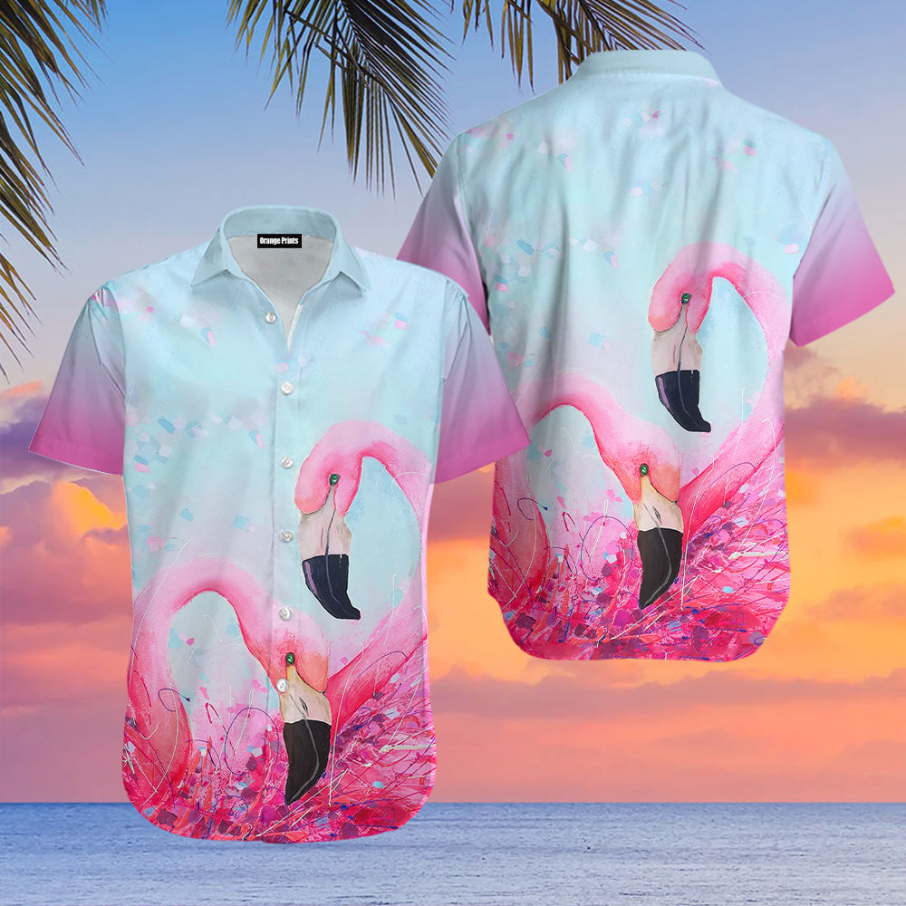 Pink Flamingo Heart Aloha Hawaii Shirts For Men And Women Ha91608