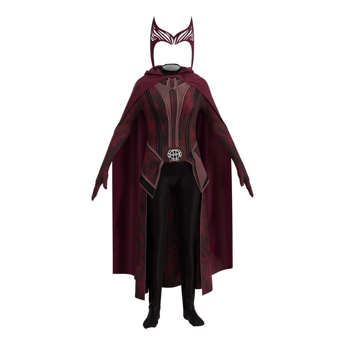 Women Wanda Maximoff Cosplay Multiverse of Madness Adult Scarlet Witch Costume Headpiece Crown Cloak Halloween Suit alx