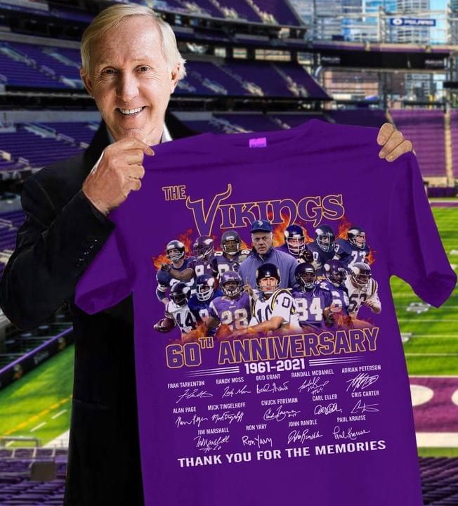 Minnesota vikings 60th anniversary team signatures for fans Tshirt Hoodie Sweater