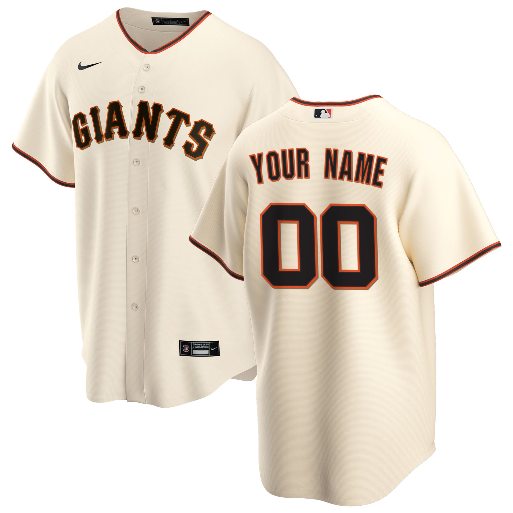 Men’s San Francisco Giants Cream Home Custom Jersey