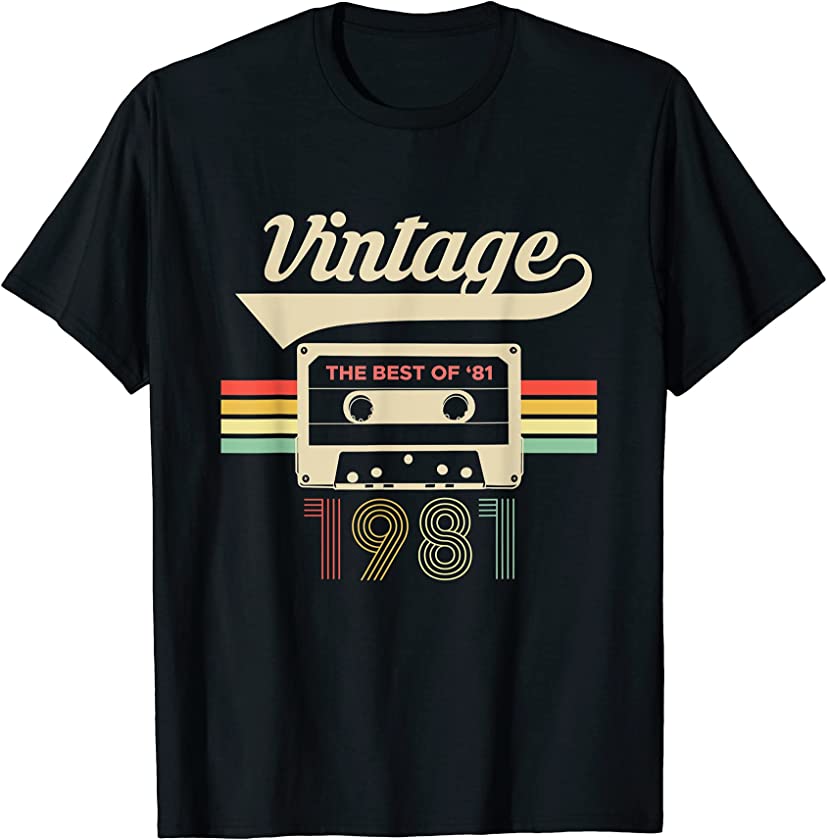 40th Birthday 1981 Vintage Best Of Cassette T-Shirt