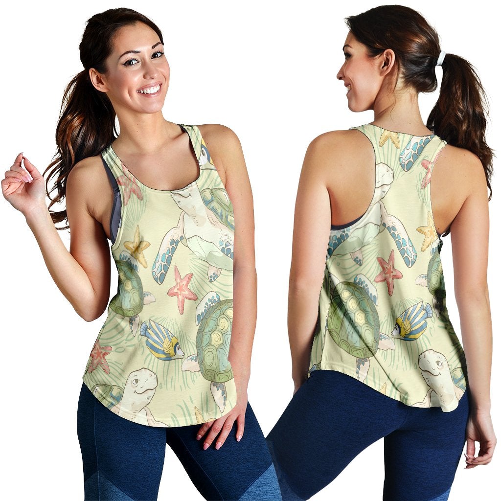 Hawaii World Animals In Sea Racerback Tank Ha68124