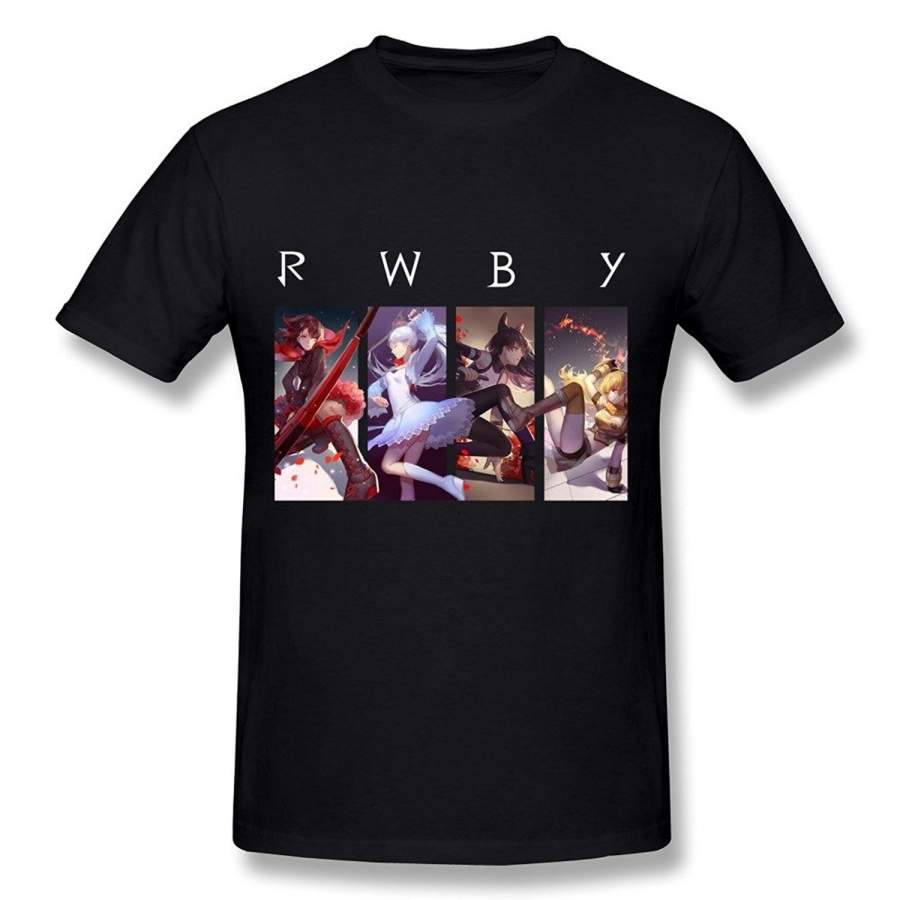 Men’S Animated Web Series Rwby Poster T Shirt Fashion Short Sleeved T-Shirts O-Neck Summer Loose Funny Tee Shirt For Men