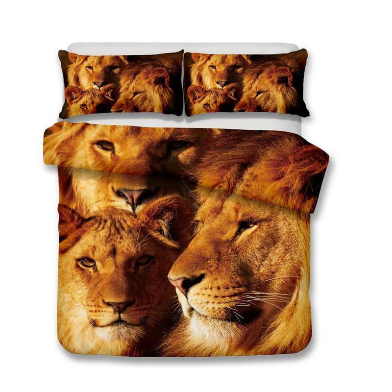 3D Lion Print Double Full Queen Extra Large Quilt Cover 3D Customize Bedding Set Duvet Cover Set Bedroom Set Bedlinen