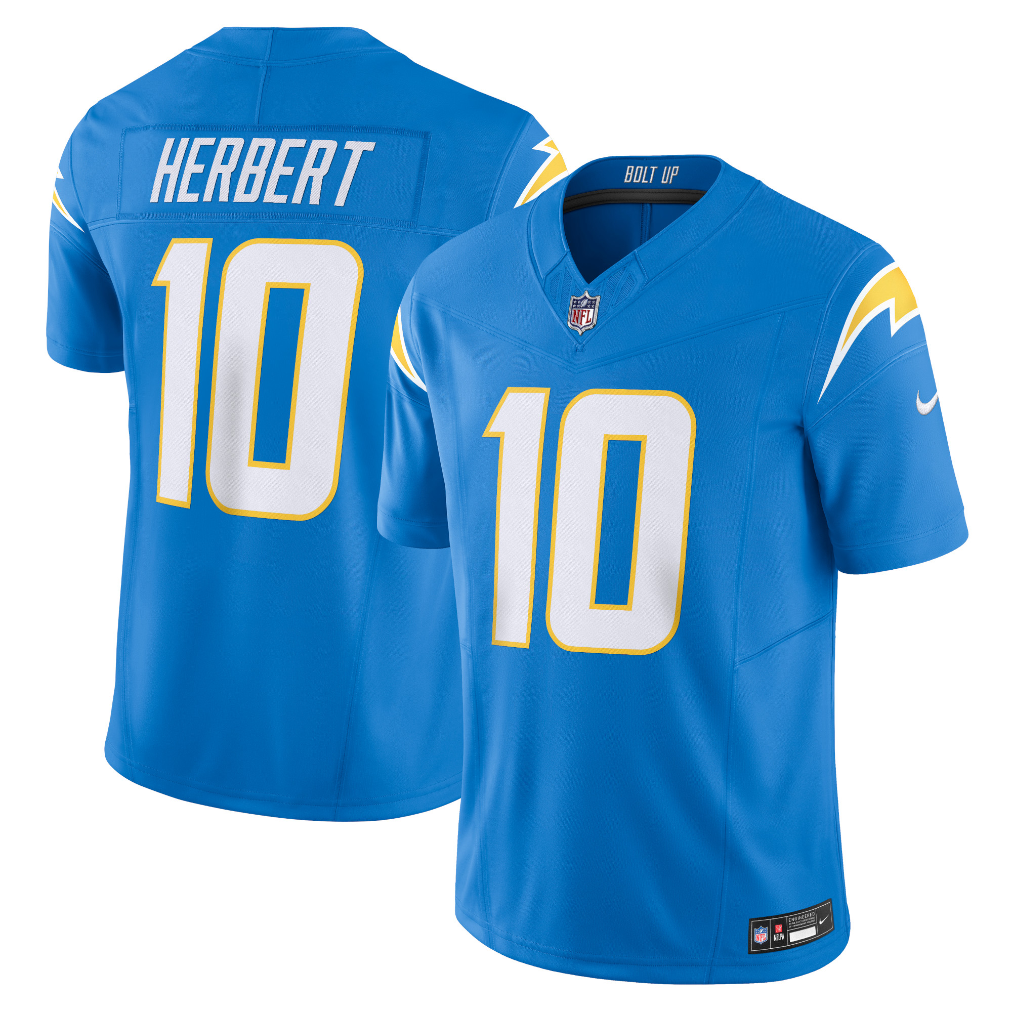 Men’s Los Angeles Chargers Justin Herbert Powder Blue Vapor F.U.S.E. Limited Jersey