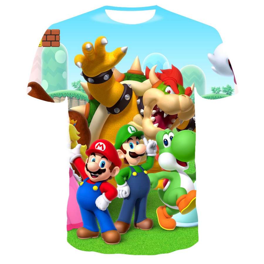 Super Mario 3D T-Shirt All-Over Print Shirt Summer T-Shirt Ideal Present