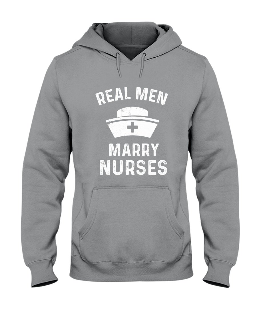 Vintage Real Men Marry Nurses Custom Design Hoodie