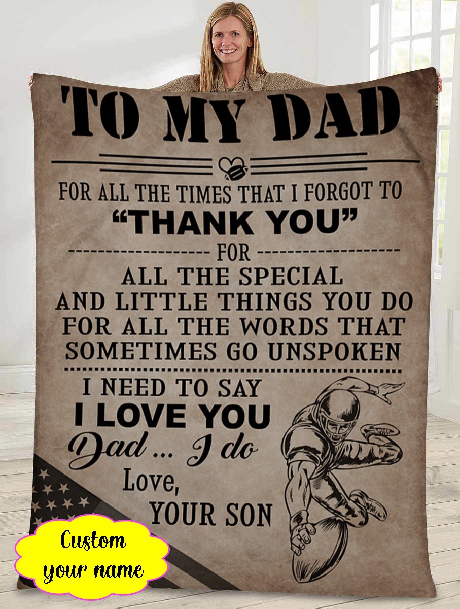 Gift For Dad – Football All Special And Little Thing – Father’S Day Gifts | 3D Print Fleece Blanket