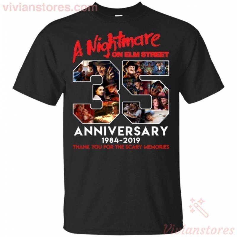 A Nightmare On Elm Street 35 Years Anniversary T-shirt Halloween Gift VA08