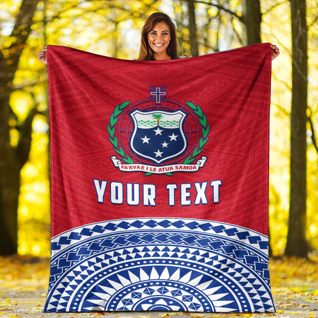 (Custom Personalised) Tuamasaga Samoa Premium Blanket Polynesian Pattern Lt13