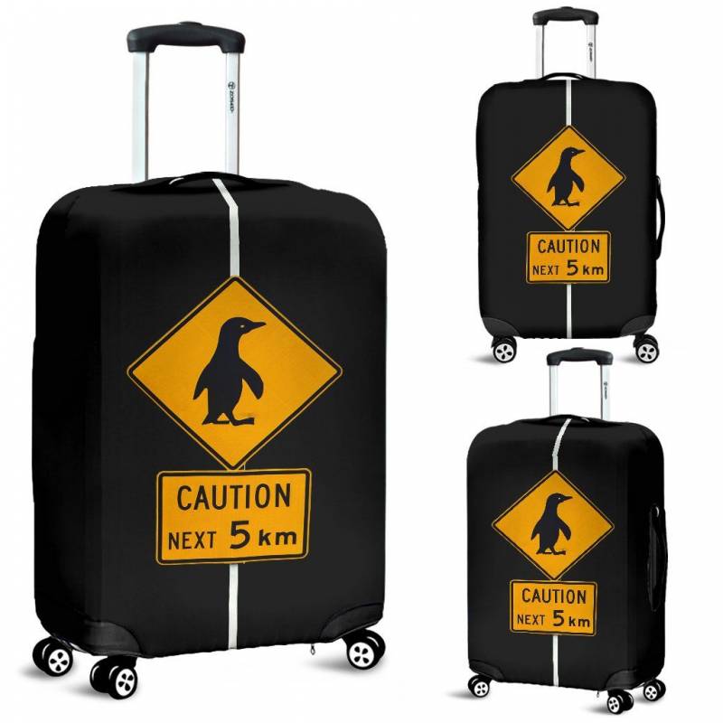 New Zealand Penguin Luggage Cover, New Zealand Suitcase Covers K5