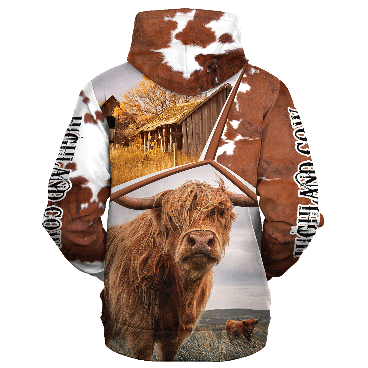 Funny Highland Farm In The Fall Hoodie