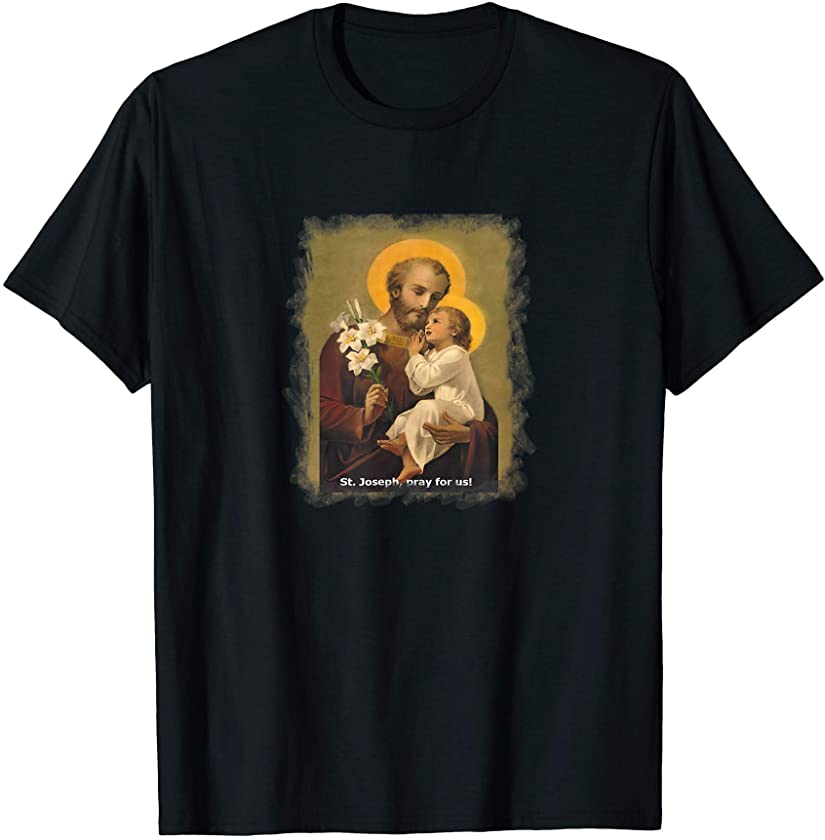 St Joseph and Jesus Catholic Saint T-Shirt