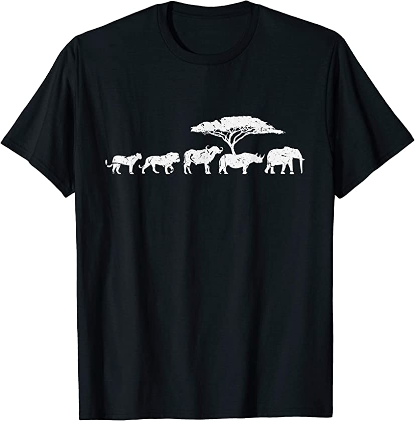 Africa The Big Five Animals T-Shirt