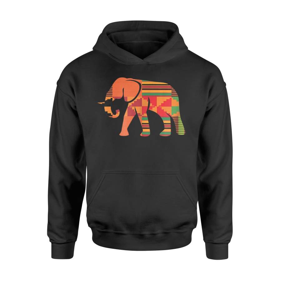 African Elephant Kente Style Classic Ghana African Hoodie