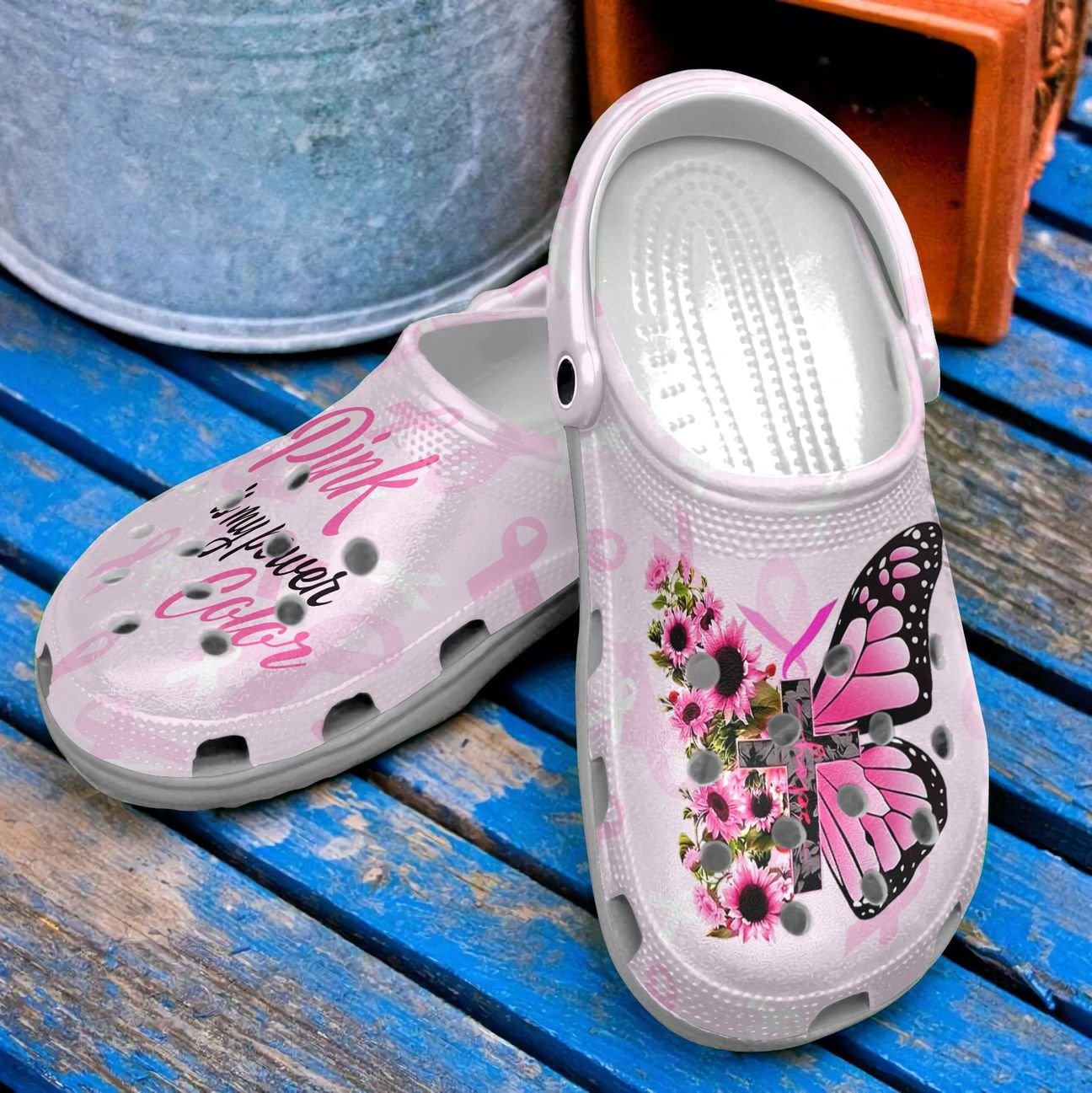 Bc Personalized Clog, Custom Name, Text, Color, Number Fashion Style For Women, Men, Kid, Print 3D Pink Is My Power Color