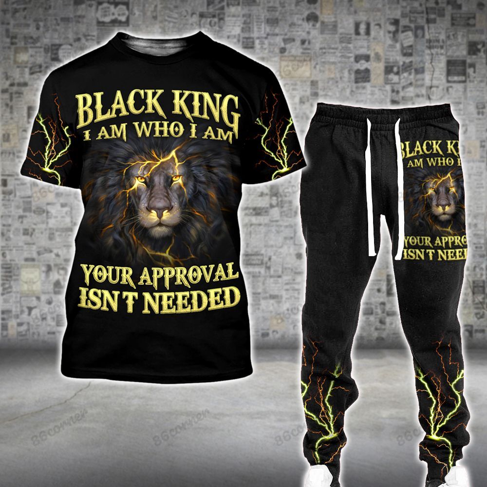 Black King I Am Who I Am Tshirt Hoodie And Sweatpants Set