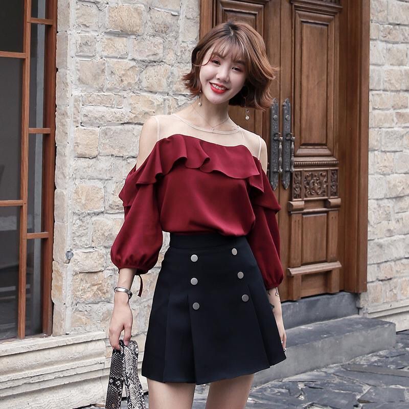 2022 Spring Autumn Women knitted Pullover Sweater Tops +A Line Draped Solid Skirt Two Piece Sets Female Ruffles Casual Suit Y39 alx