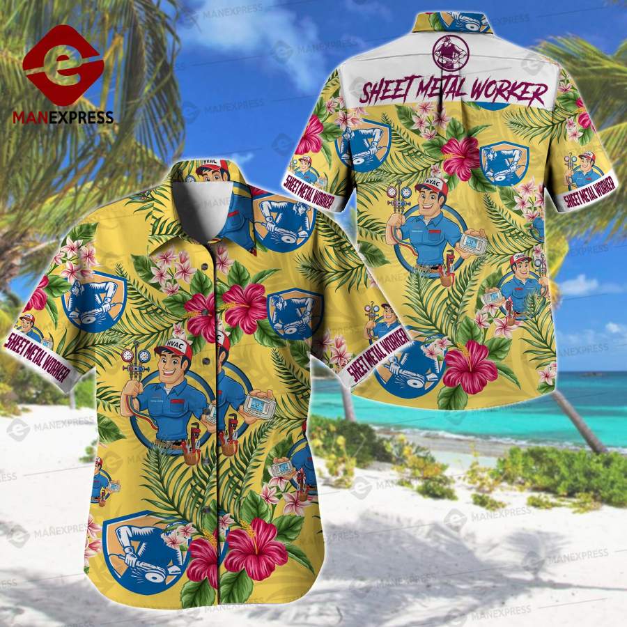 Sheet Metal Worker Printed Hawaiian Shirt Ha51071