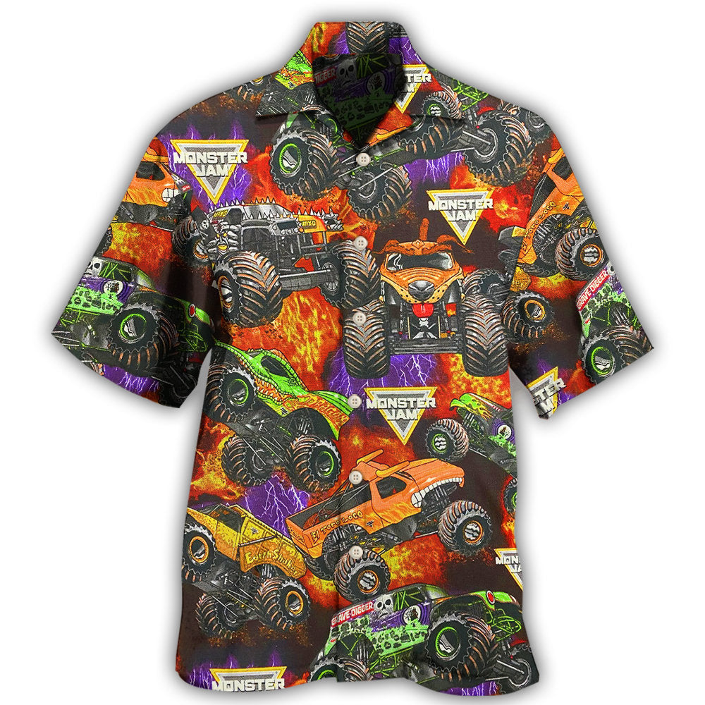 Packed Monster Trucks Hawaii Shirt Ha39523