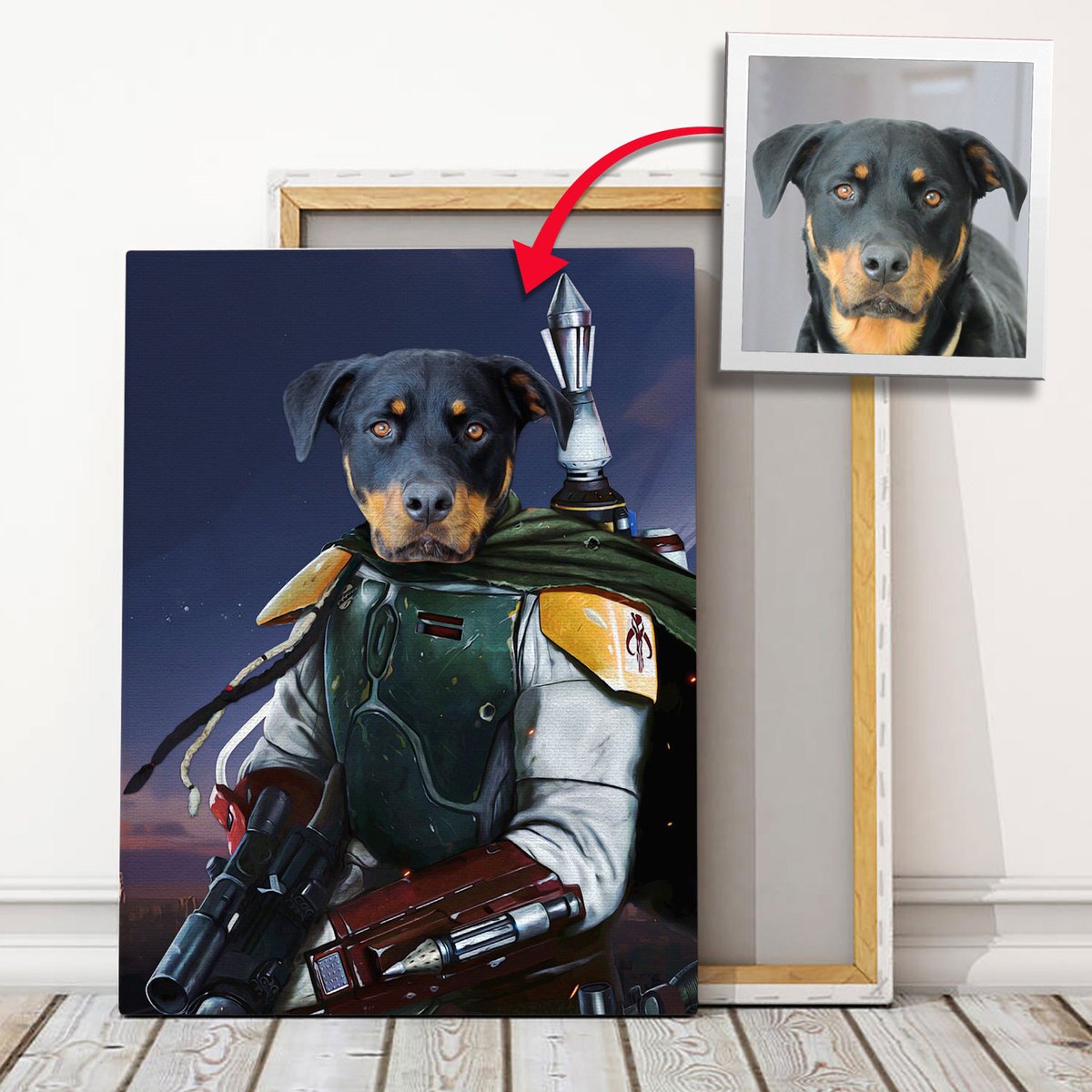 Boba Dog – Custom Pet Canvas