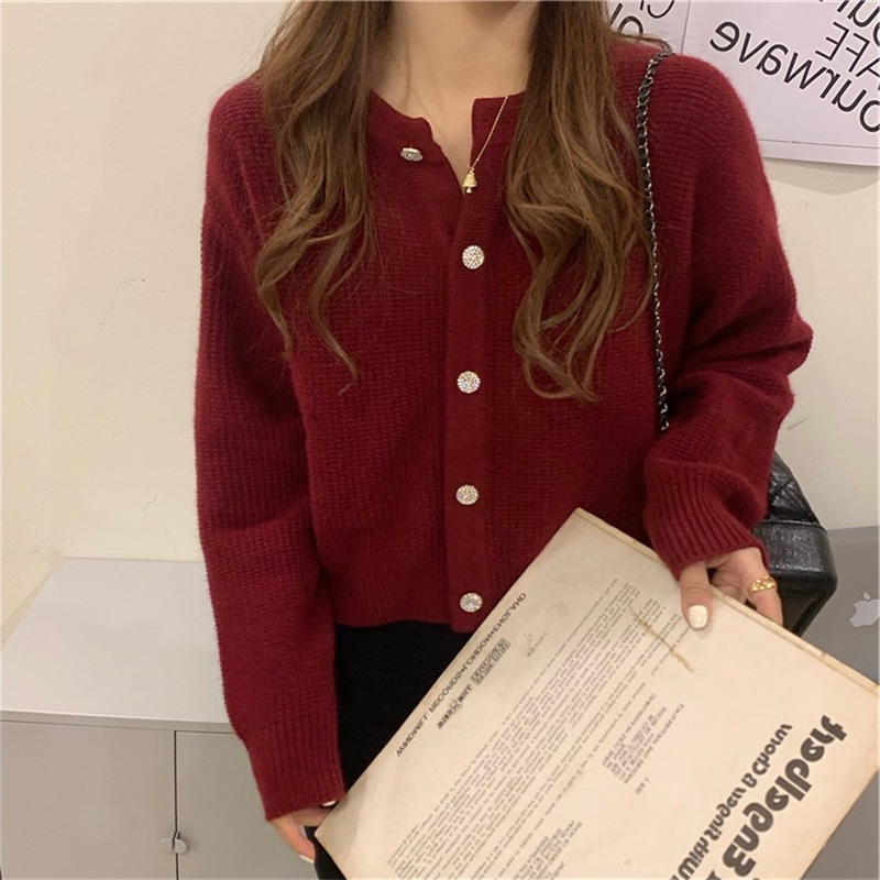 All-Match Winter Spring Woman Solid Casual Knitted Cardigan Women’s Loose Soft Coat Elegant Warm Sweater Gentle Lovely alx