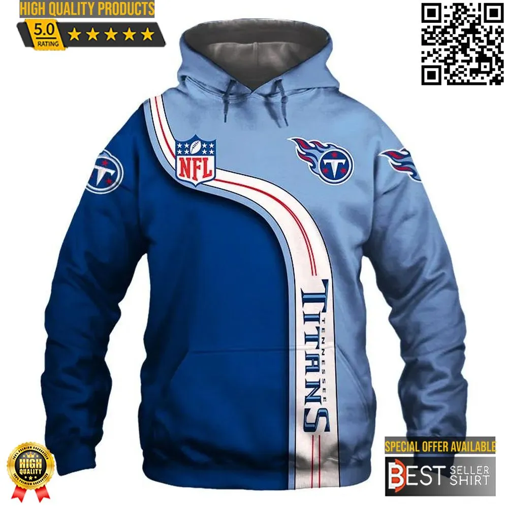 Tennessee Titans Logo 3D Hoodie Football Jersey 3D Gifts For Fan