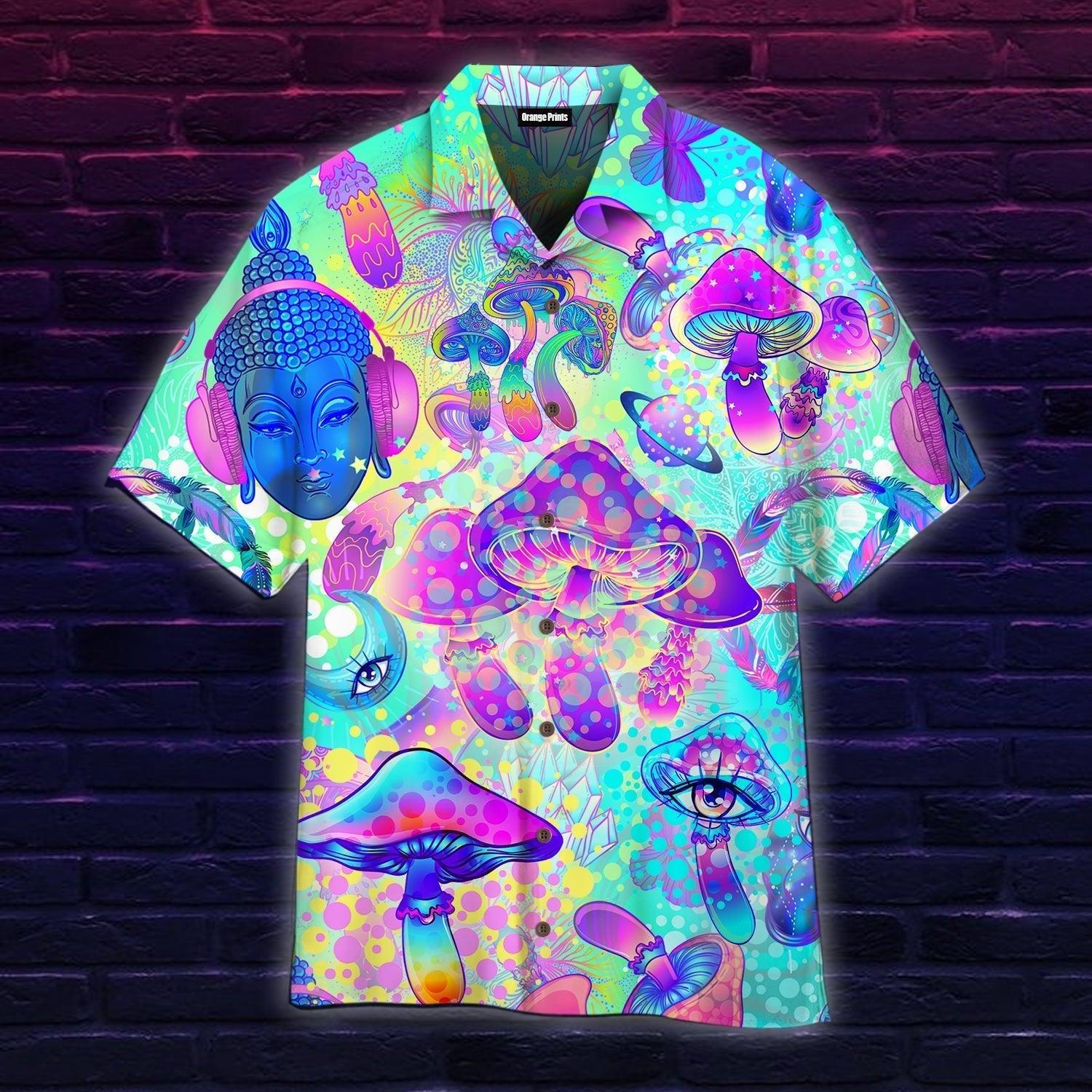 Magic Mushrooms Psychedelic Hallucination Aloha Hawaii Shirts For Men Women Ha10710