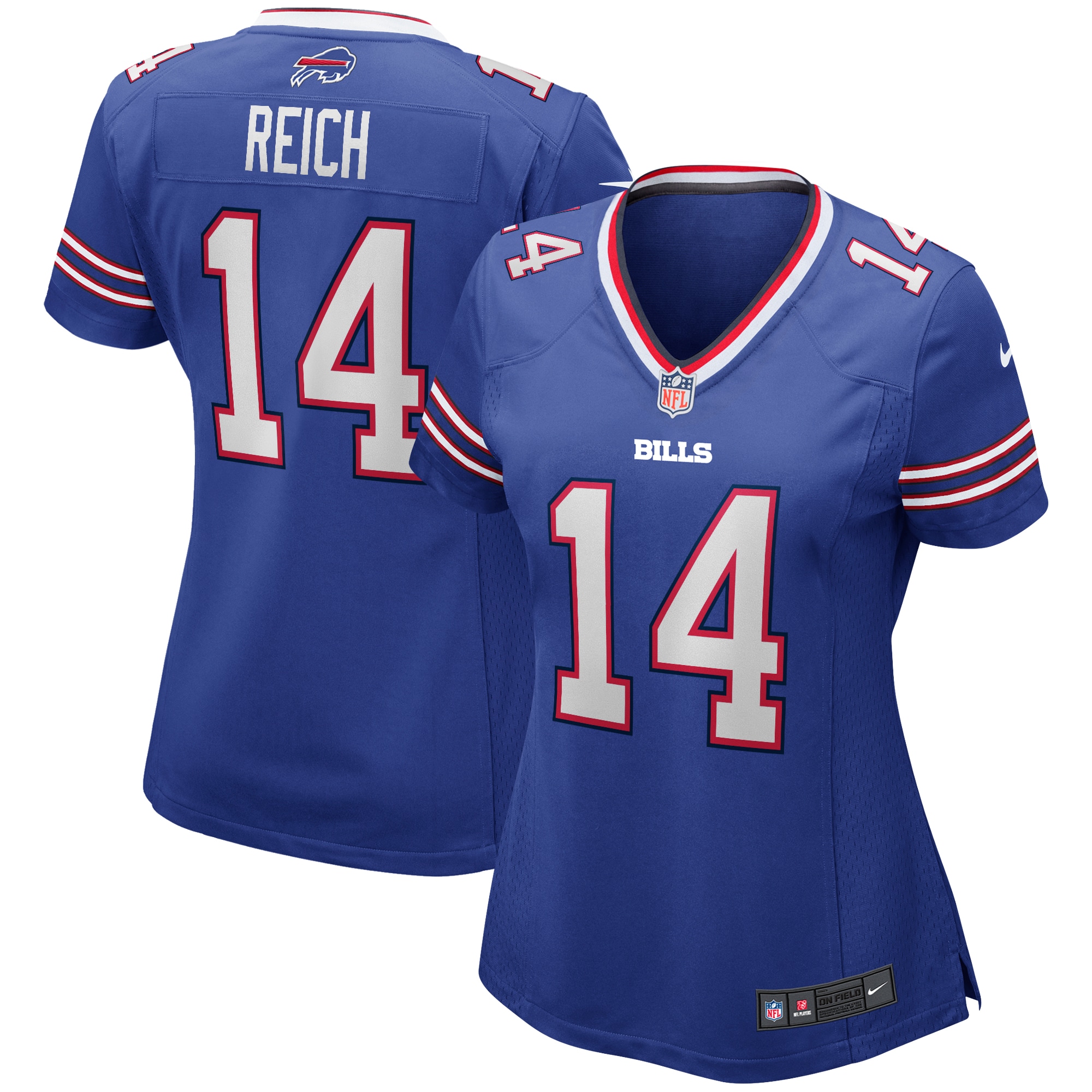 Women’s Buffalo Bills Frank Reich Royal Game Retired Player Jersey