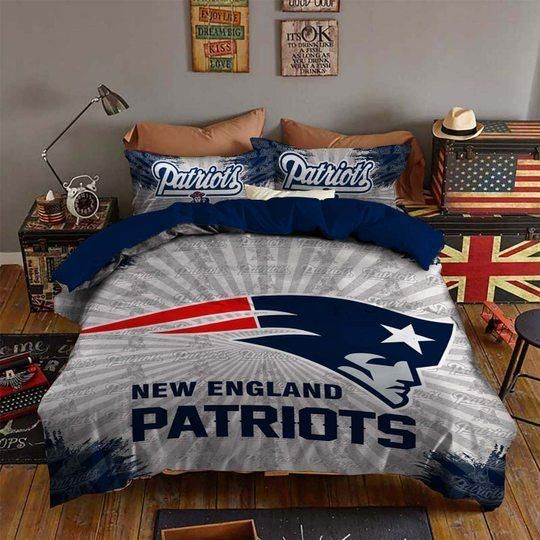 New England Patriots Logo 3D Printed Duvet Cover Bedding Set