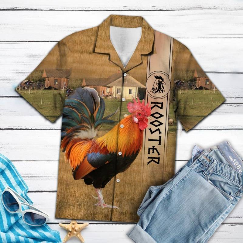 Rooster Beauty Hawaii Shirt Ha32215