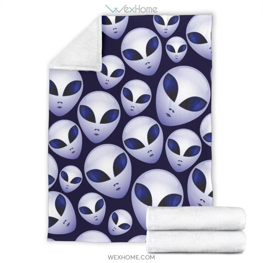 Alien Pattern Print Premium Blanket Unique Design W2101