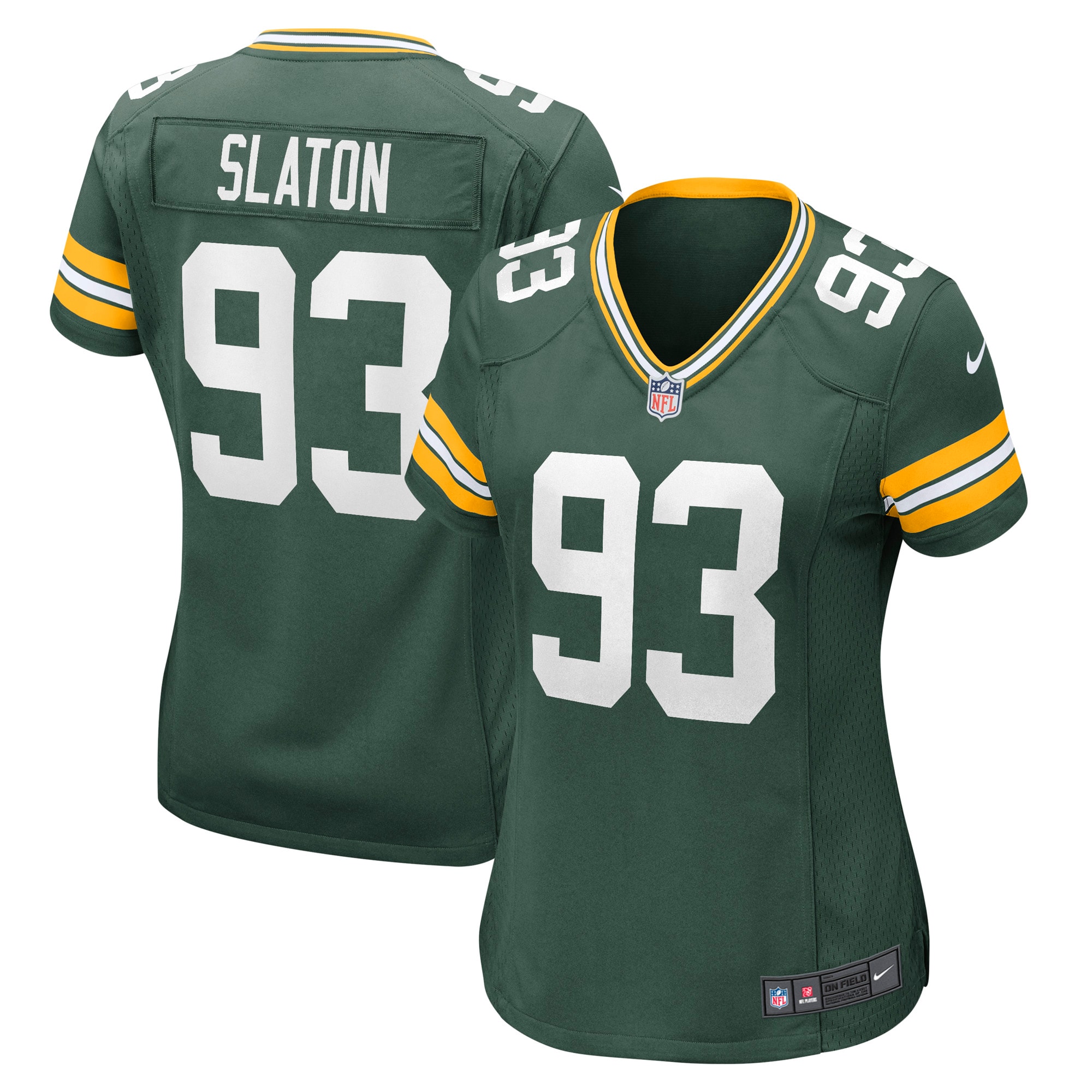 T.J. Slaton Green Bay Packers Women's Game Jersey – Green